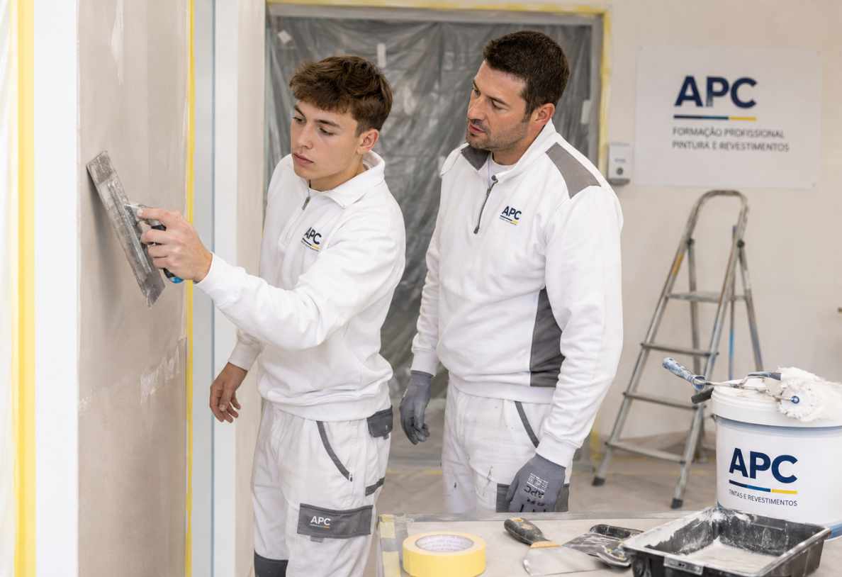 Joven aprendiendo un oficio de pintura profesional como alternativa después de terminar la ESO.