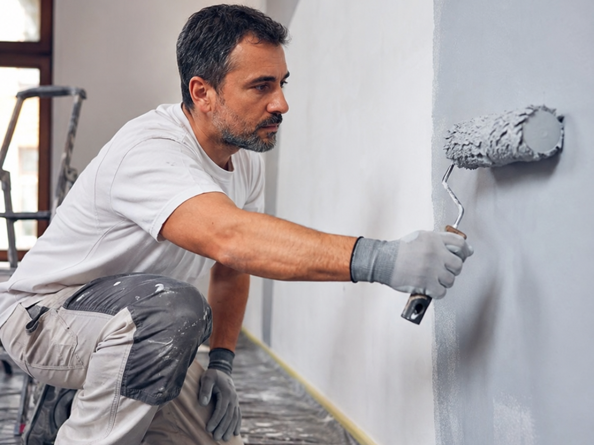 Persona aprendiendo pintura profesional para cambiar de profesión y acceder a nuevas oportunidades laborales.