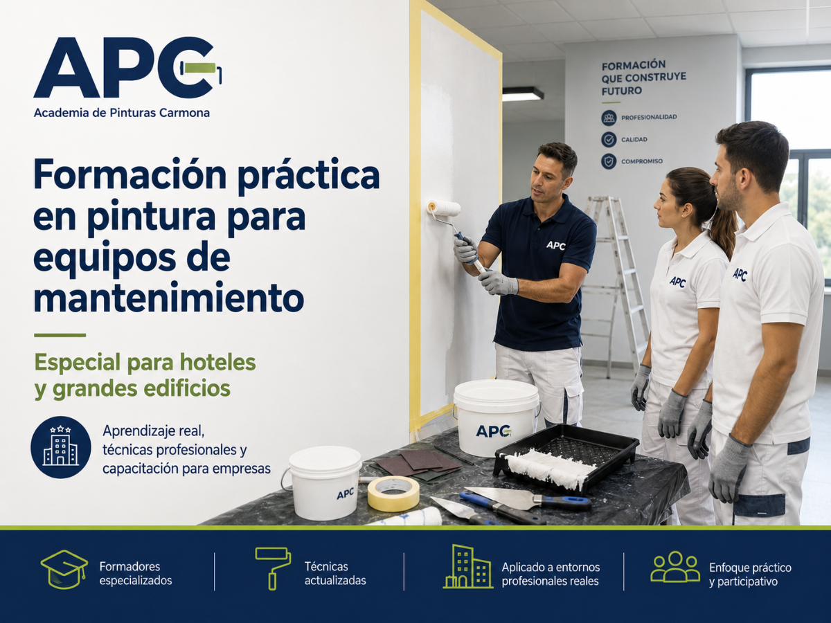 Formación en pintura para empresas y equipos de mantenimiento profesional en Benidorm.
